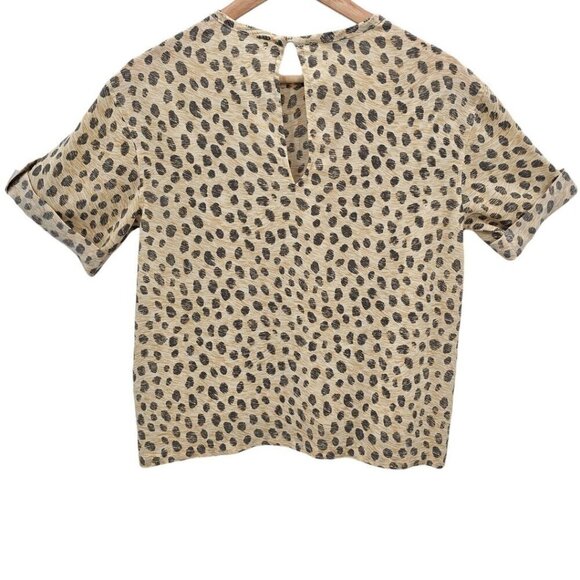 Equipment Womens XS Animal Print Silk Short‎ Sleeve Blouse - Picture 3 of 9